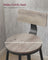 Set of 2 Bar Stools - Heavy-Duty Steel - Heather Greige