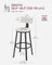 Tall Bar Stools - Heavy-Duty Steel - Rustic Brown and Black - Backrest Design