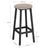 Set of 2 Kitchen Stools - Metal Frame - Greige and Black - Easy to Assemble