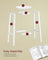 Set of 2 Kitchen Stools - Metal Frame - Cloud White - Easy to Assemble