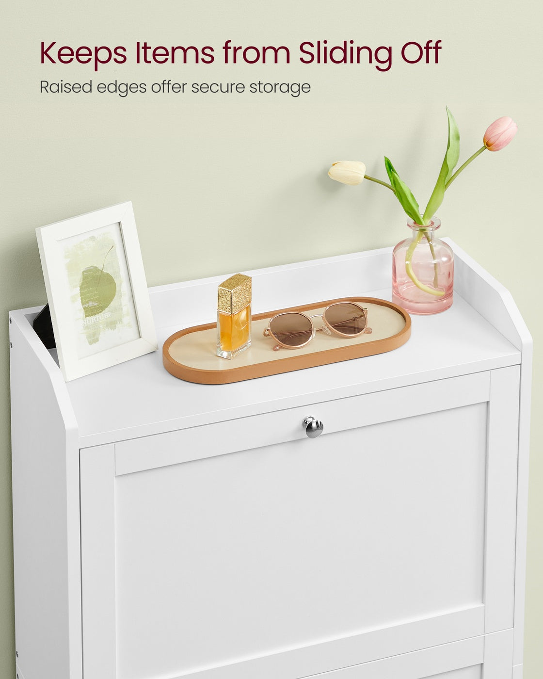 Shoe Cabinet - 121.2L - Particleboard - 3 Flip Drawers