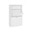 Shoe Cabinet - Melamine Veneer - Rustic Brown - Two Flaps with Open Shelf