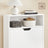 Shoe Cabinet - Melamine Veneer - Rustic Brown - Two Flaps with Open Shelf
