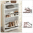 Shoe Cabinet - Melamine Veneer - Rustic Brown - Two Flaps with Open Shelf