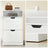 Shoe Cabinet - Melamine Veneer - Rustic Brown - Two Flaps with Open Shelf