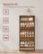 4-Tier Shoe Cabinet - Wood - Rustic Brown - Adjustable and Removable Divider