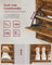4-Tier Shoe Cabinet - Wood - Rustic Brown - Adjustable and Removable Divider