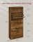 4-Tier Shoe Cabinet - Wood - Rustic Brown - Adjustable and Removable Divider
