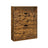 Shoe Cabinet - Melamine Veneer - Rustic Brown - 3-Tier with Open Shelf and Flaps