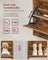 Shoe Cabinet - Melamine Veneer - Rustic Brown - 3-Tier with Open Shelf and Flaps