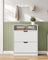 3-Tier Shoe Cabinet - Melamine Veneer - Cloud White - Easy to Clean with Open Shelf