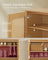 Shoe Cabinet - Engineered Wood - Oak Beige - 120 cm Wide with Rattan-Style Doors