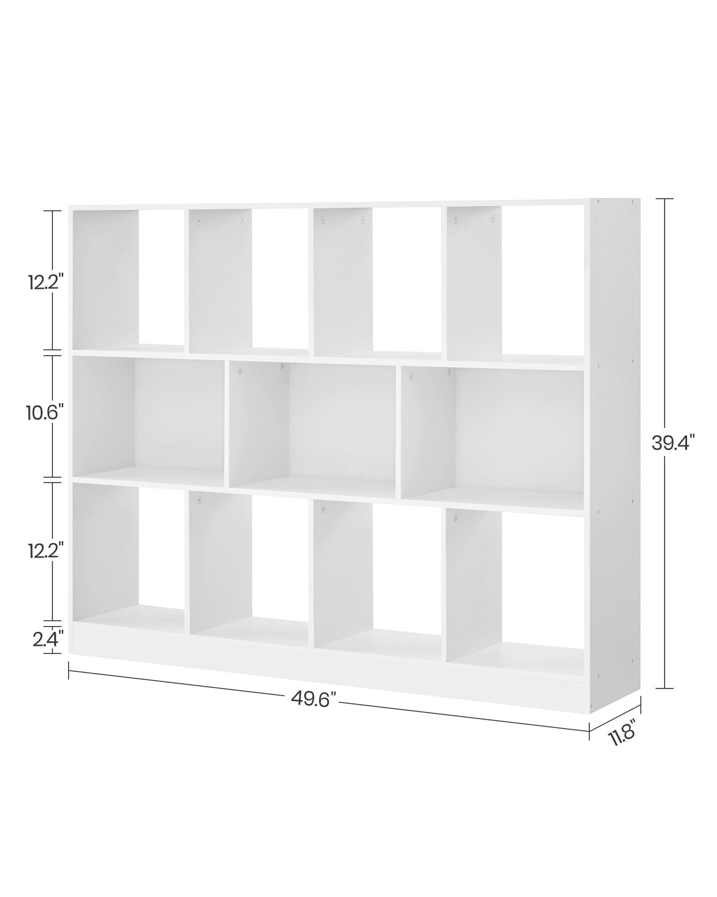 Bookcase - 11 Storage Bins - Wood - Multicolor