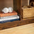 Wooden Bookcase - Rustic Brown - 5 Cubbyholes and 3 Book Organisers