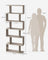 Wooden Bookcase - 6-Tier Design - Greige - Freestanding Room Divider