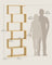 6-Tier Freestanding Cube Display Shelf - Wood - Natural Oak - Multi-Functional Room Divider