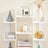 Tree-Shaped Bookcase - Particleboard - White - with 13 Storage Shelves