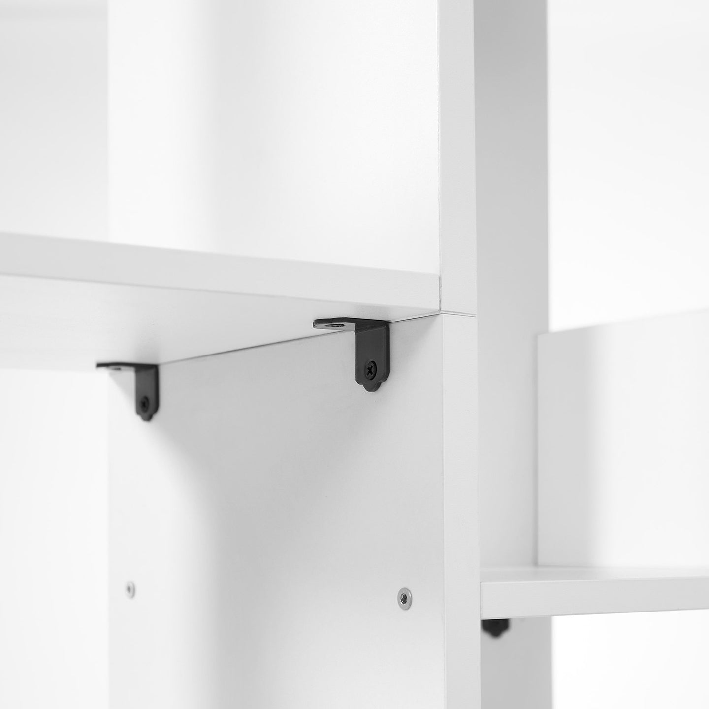 Tree-Shaped Bookcase - Particleboard - White - with 13 Storage Shelves
