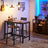 Bar Stool Set of 2 - Metal - Counter Height
