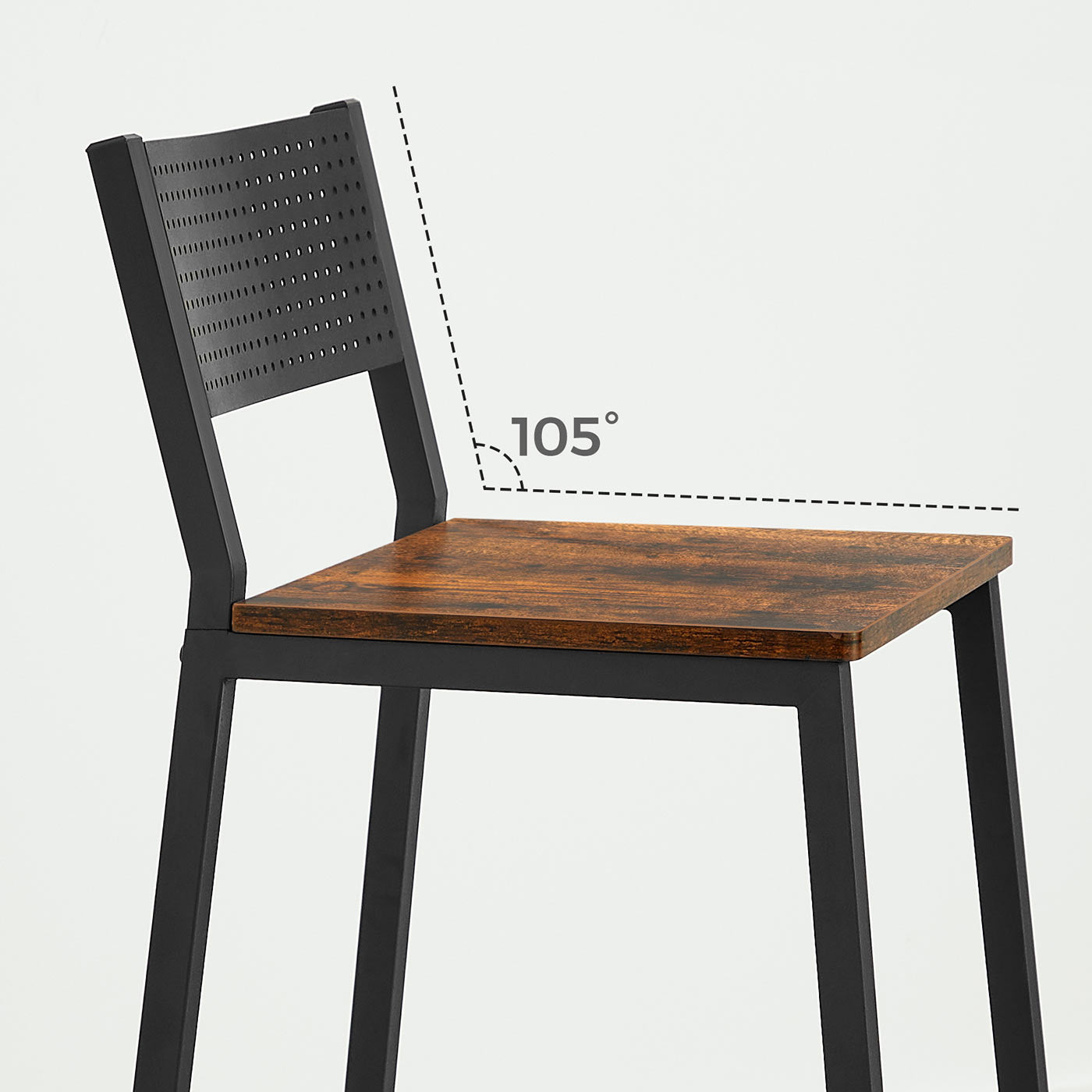 Bar Stool Set of 2 - Metal - Counter Height