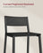 Set of 2 Kitchen Bar Stools - Metal - Charcoal Gray and Black