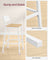 Set of 2 Kitchen Bar Stools - Oak - Beige and White