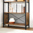 Bookcase - 5-Tier with Mesh Backs - Wood - Rustic Brown and Black