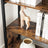 Bookcase - 5-Tier with Mesh Backs - Wood - Rustic Brown and Black
