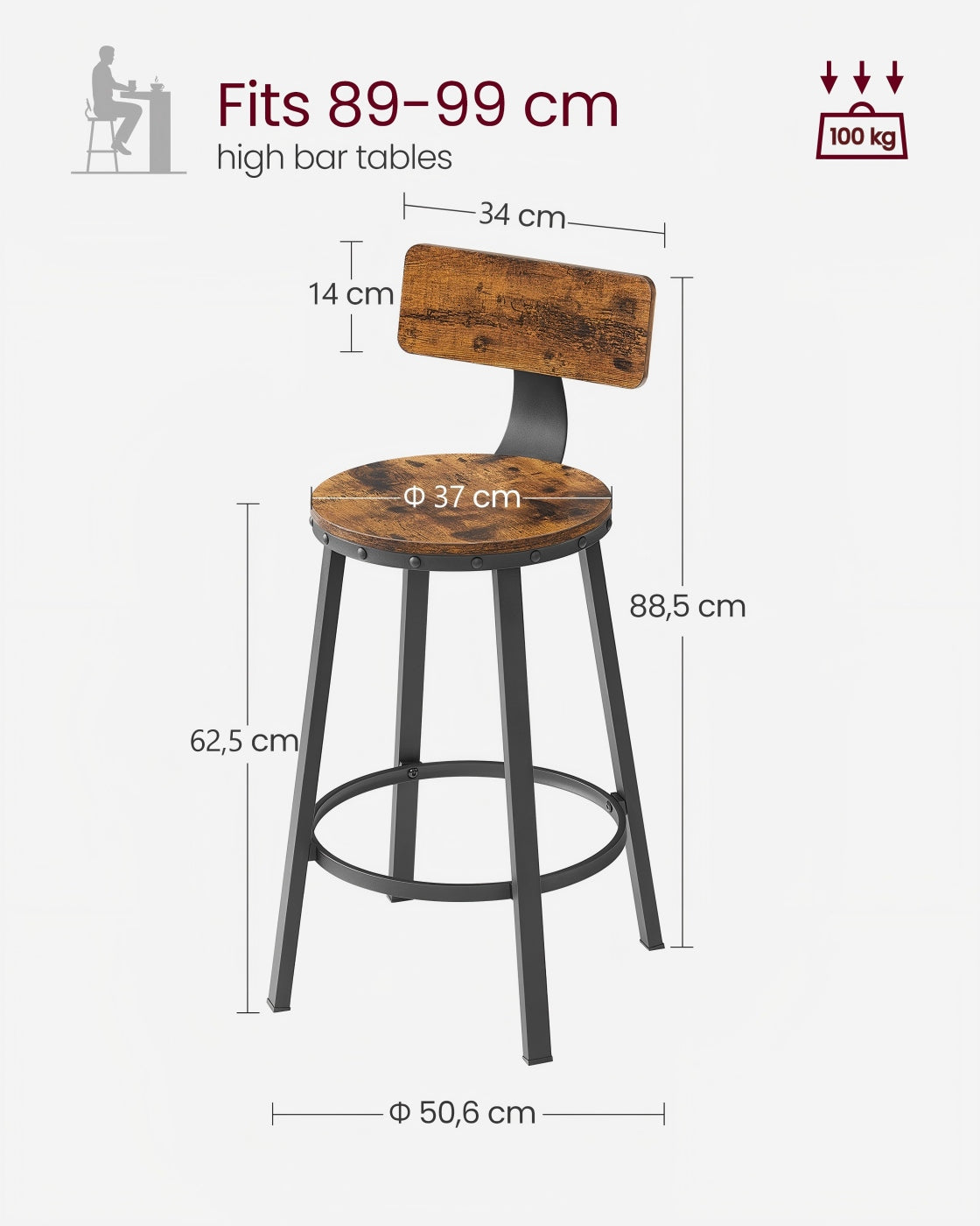 Bar Stools - Set of 2