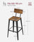 Industrial Steel Bar Stools Set of 2 - Steel - Rustic Brown and Black
