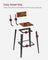 Industrial Steel Bar Stools Set of 2 - Steel - Rustic Brown and Black