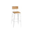 Bar Stool Set - Steel Frame - Wheat Brown - Backrest