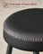 Bar Stools Set of 2 - Synthetic Leather - Black