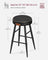 Bar Stools Set of 2 - Synthetic Leather - Black