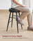 Bar Stools Set of 2 - Synthetic Leather - Black
