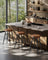 Bar Stools Set of 2 - Synthetic Leather - Black