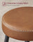 Bar Stools Set of 2 - Synthetic Leather - Black