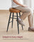 Bar Stools Set of 2 - Synthetic Leather - Black