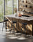 Bar Stools Set of 2 - Synthetic Leather - Black