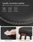 Bar Stools Set of 2 - Synthetic Leather - Black