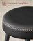 Bar Stools Set of 2 - Synthetic Leather - Black