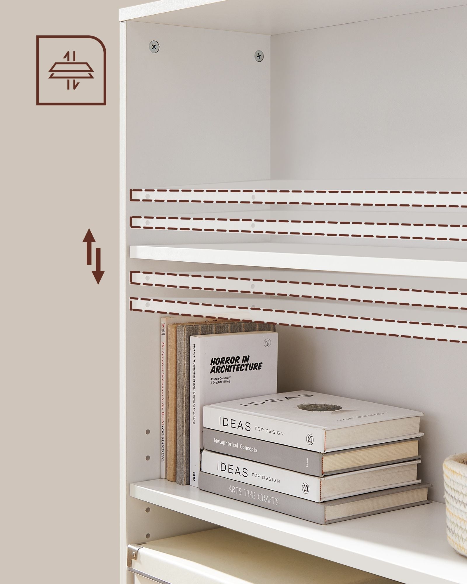 Bookcase - Wood - Natural Finish - 4-Tier with Adjustable Shelves