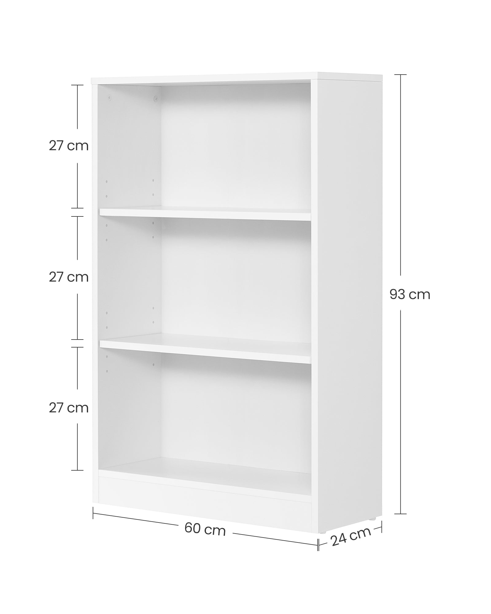 Bookcase - Wood - Natural Finish - 4-Tier with Adjustable Shelves
