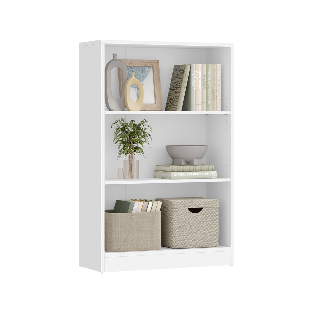 Bookcase - Wood - Natural Finish - 4-Tier with Adjustable Shelves