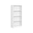 4 Tier Bookcase - Wood - White - Adjustable Shelves and Children's Bookshelf