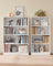 4 Tier Bookcase - Wood - White - Adjustable Shelves and Children's Bookshelf