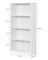 4 Tier Bookcase - Wood - White - Adjustable Shelves and Children's Bookshelf