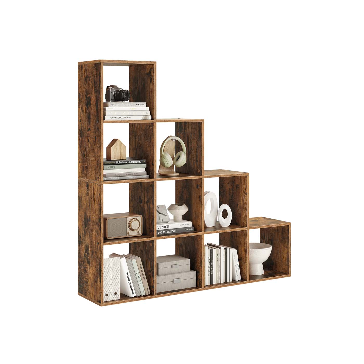 Bookcase - Wood - White - 10 Open Cubes