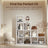 10-Cube Storage Unit - Wood - Cloud White - Versatile Open Compartment Design for Books and Photos