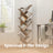 Corner Bookcase - Wood - Rustic Brown - 9-Tier Design for Books and Media
